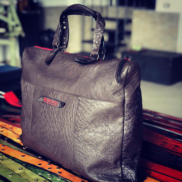 Real Ostrich leather business bag